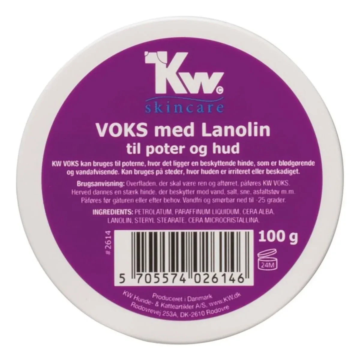 KW Potevoks med lanolin 100 g – Beskytter poter og hud