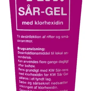 KW Sår gel m. klorhexidin, 100 ml.