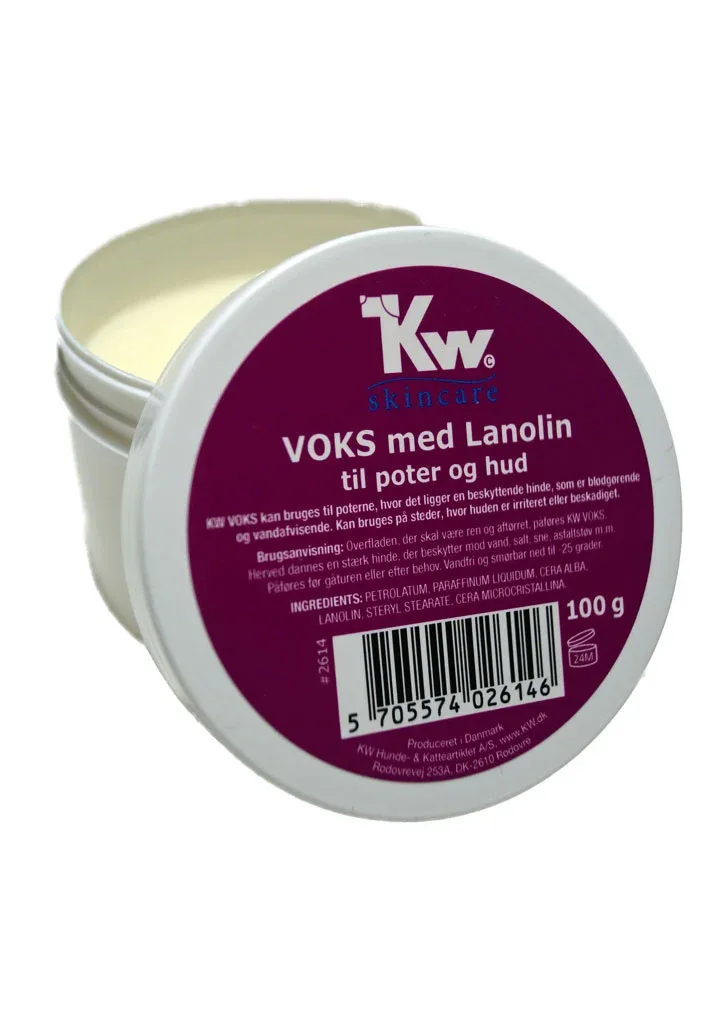 KW voks med lanolin, til poter og hud 100g