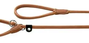 Læder rund line Elg 120cm, 10mm bred Cognac