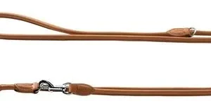 Læder rund line Petit Elg 200cm, 6mm bred Cognac