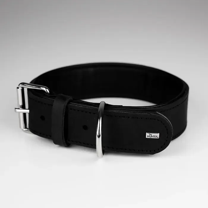 Læderhalsbånd Okse XL 75 cm sort - Image 2