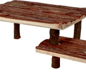 Læskur & platform naturtræ 37 x 17 x 28 cm