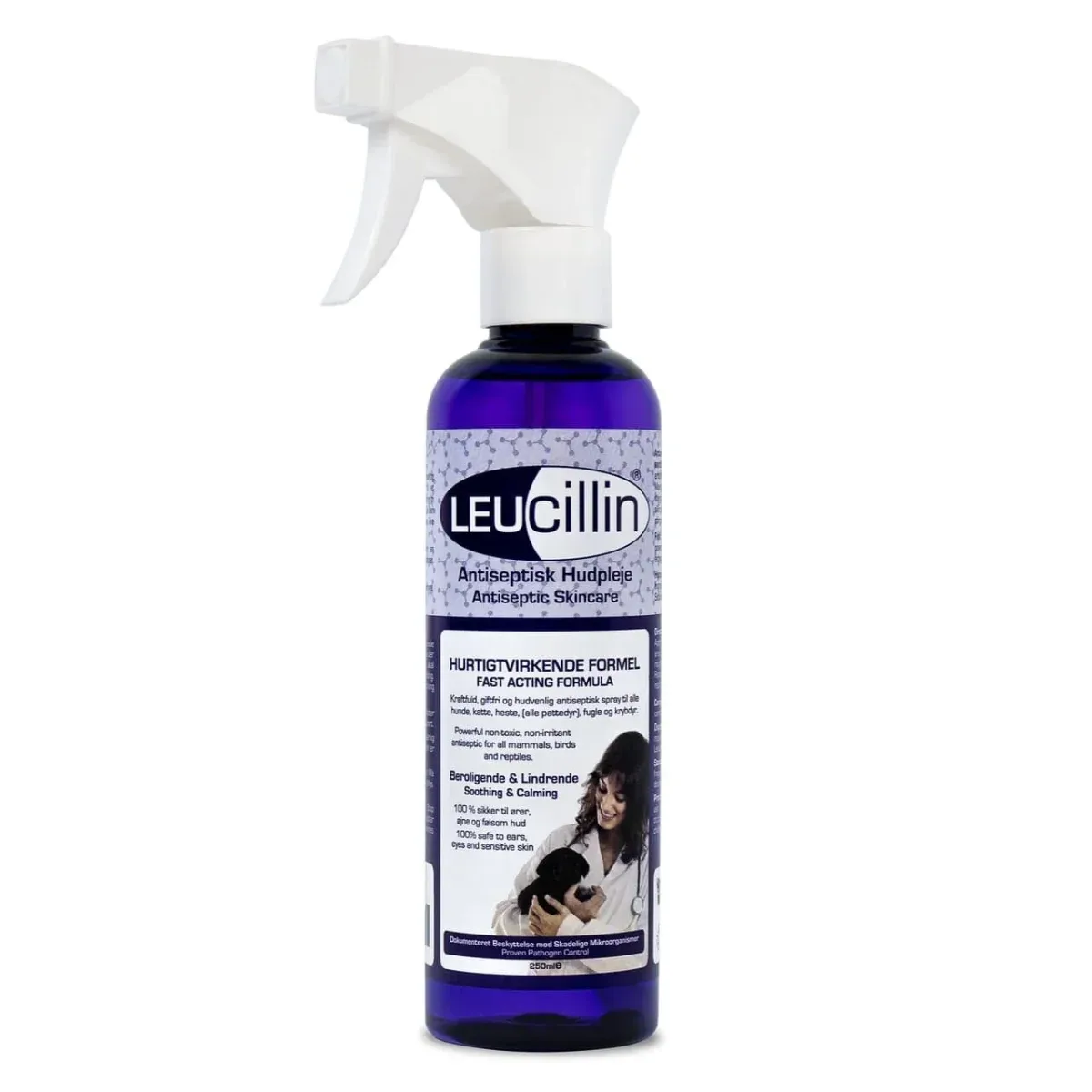 Leucillin Spray 250 ml – Antiseptisk hudpleje til dyr