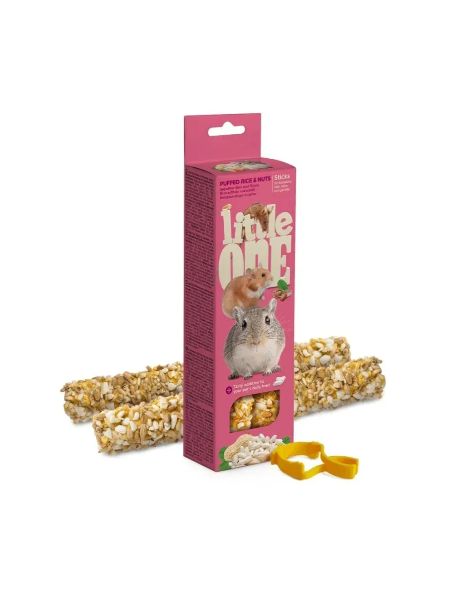 Little One Sticks Puffede ris og nødder, 2×55 g Gnavergodbid