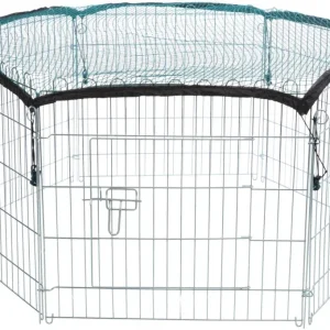 Løbegård med net, 6 elementer á 63 × 58 cm - til marsvin og kaniner