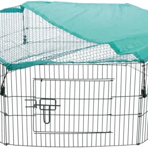 Løbegård med net, 6 elementer af 58 × 38 cm til udendørs - til Kanin / Marsvin