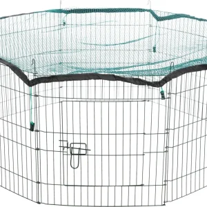 Løbegård med net, 8 elementer á 60 x 57 cm til udendørs - til Kanin / Marsvin