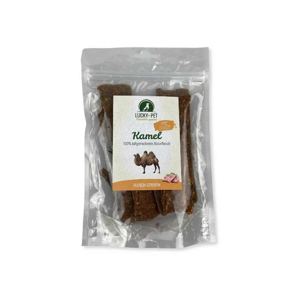 Lucky-Pet – Naturlig – Kødstrimler m. Kamel – 100g