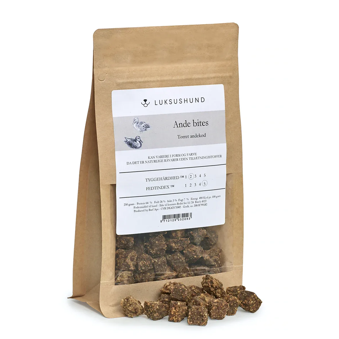 Luksushund – Ande bites 250g