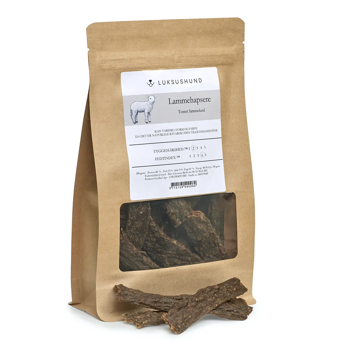Luksushund – Lamme Hapsere 200g.