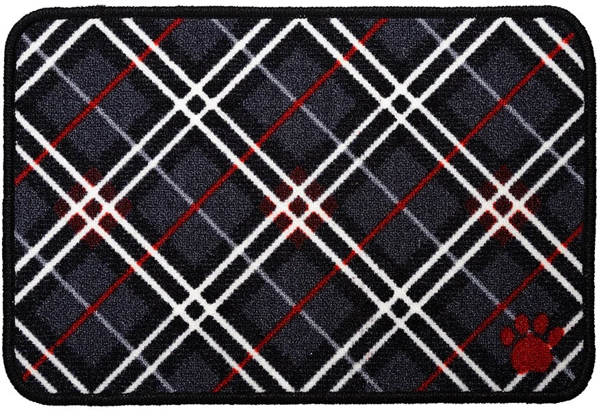 Måtte til hundeskålene, Tartan 40 x 60 cm