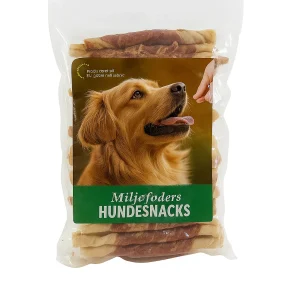 Miljøfoders hundesnacks Twisted Beef 350 G