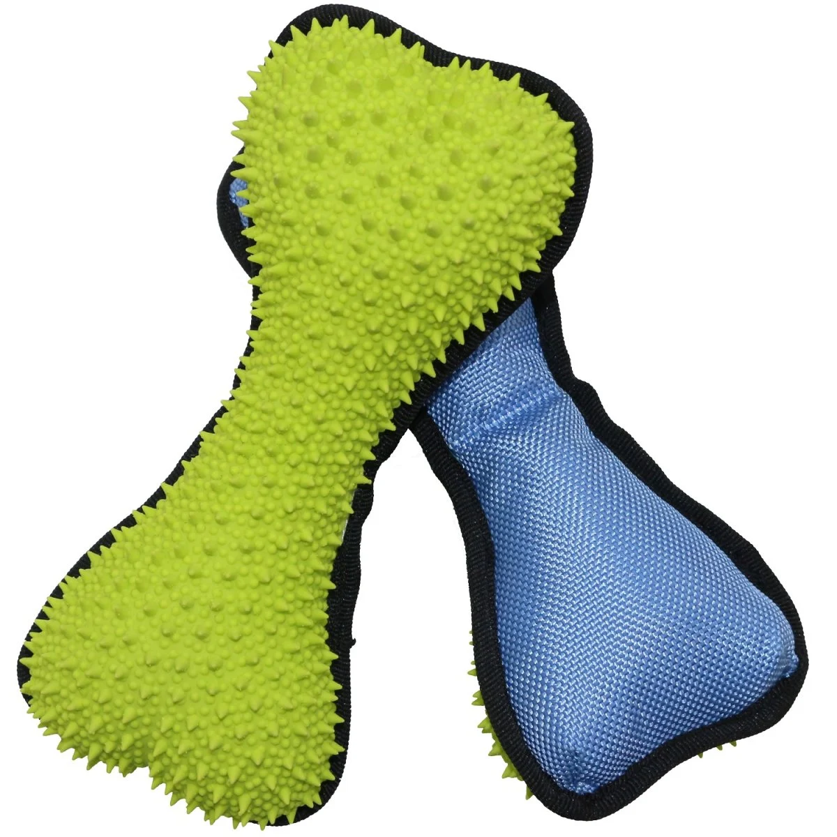MISOKO Dog Toy Bone, latex, blue/green, 19 cm