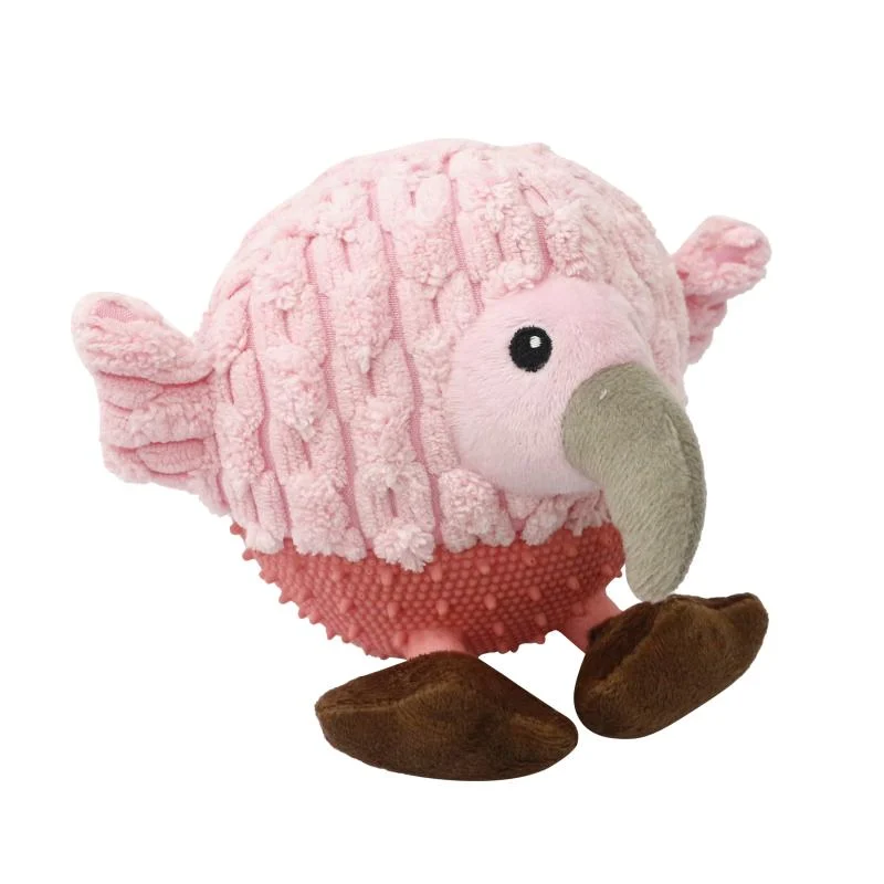 MISOKO Dog Toy Plush Round Bird 17 cm