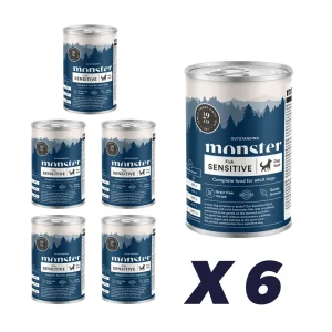 Monster Dog Adult Sensitive Fish Dåse 6 x 400 g