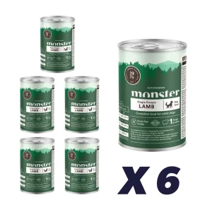 Monster Dog Adult Single Lam Dåse 6 x 400 g