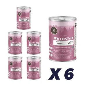 Monster Dog Adult Single Pork Dåse 6 x 400 g