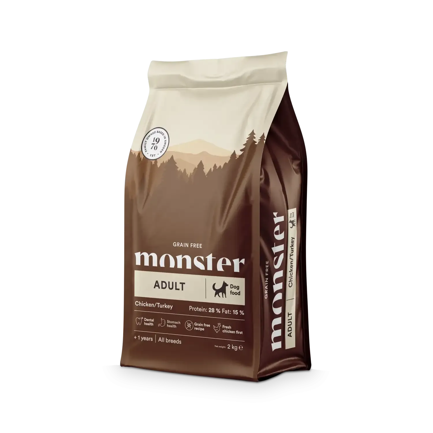 Monster Dog Kornfri Adult Kylling/Kalkun