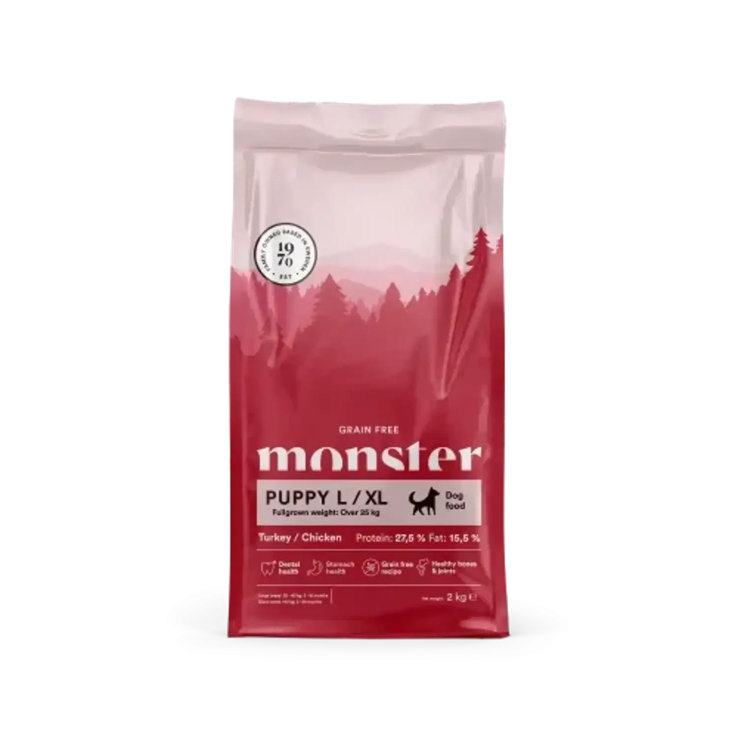 Monster Dog Kornfri Puppy L/XL Kalkun/Kylling