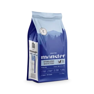 Monster Dog Kornfri Sterilized Hvid Fisk