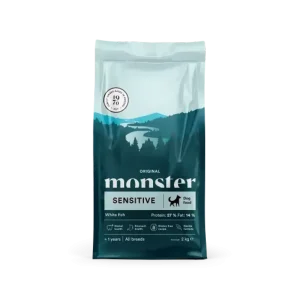 Monster Dog Original Sensitive Hvid Fisk