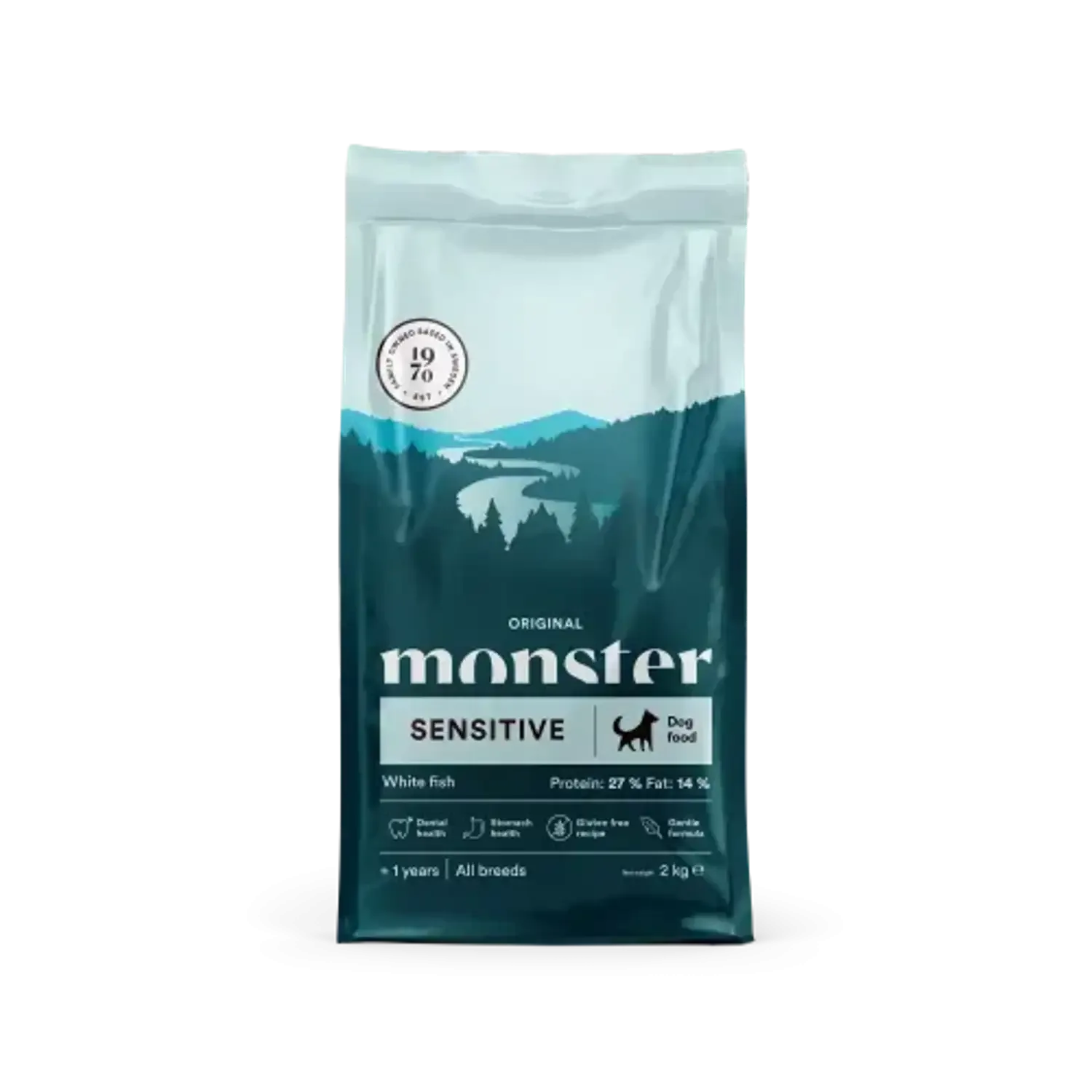 Monster Dog Original Sensitive Hvid Fisk