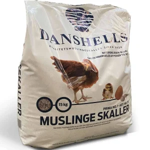 Natural Danshell skaller fin 0,7 mm 15 kg til høns -Muslingeskaller