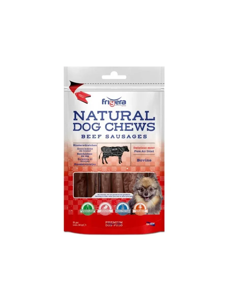 Natural Dog Chews Oksepølser 12cm, 5stk