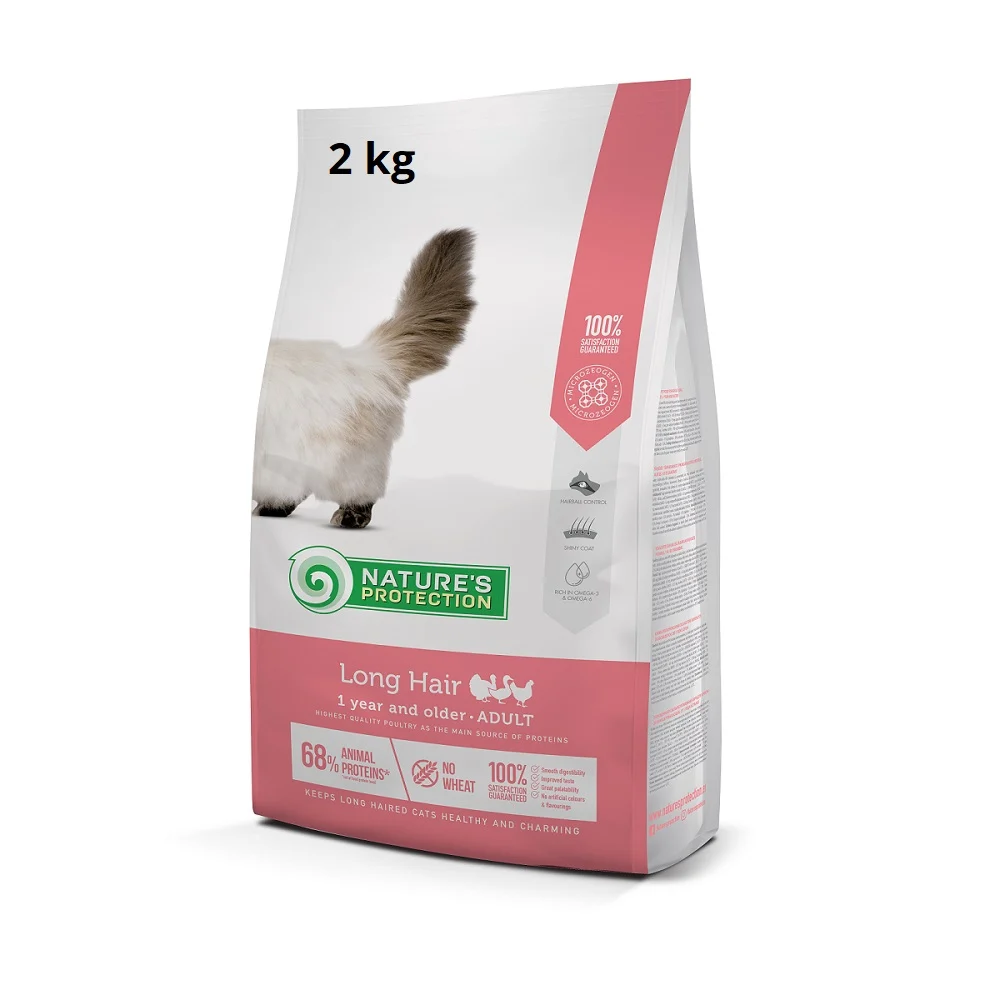 Natures Protection Cat Long Hair Poultry 2 kg