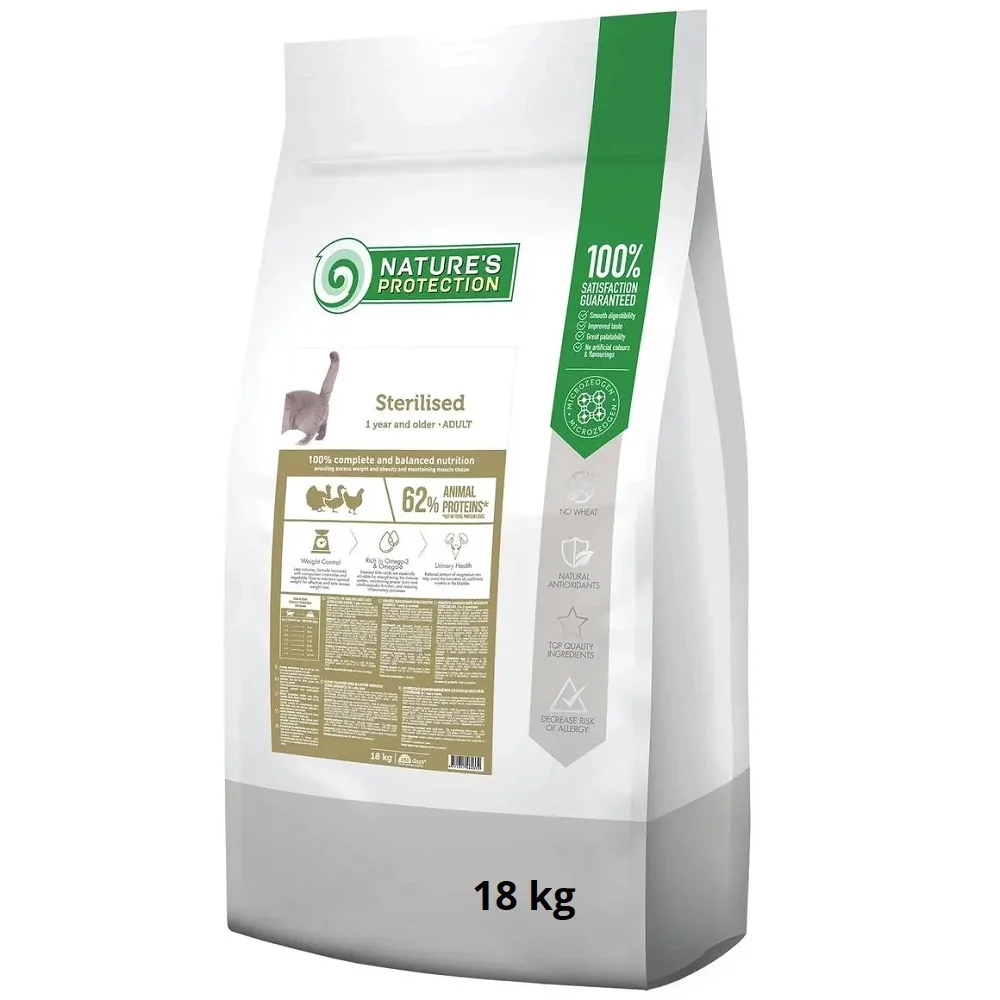 Natures Protection Cat Sterilised Poultry Adult 18 kg - Image 2