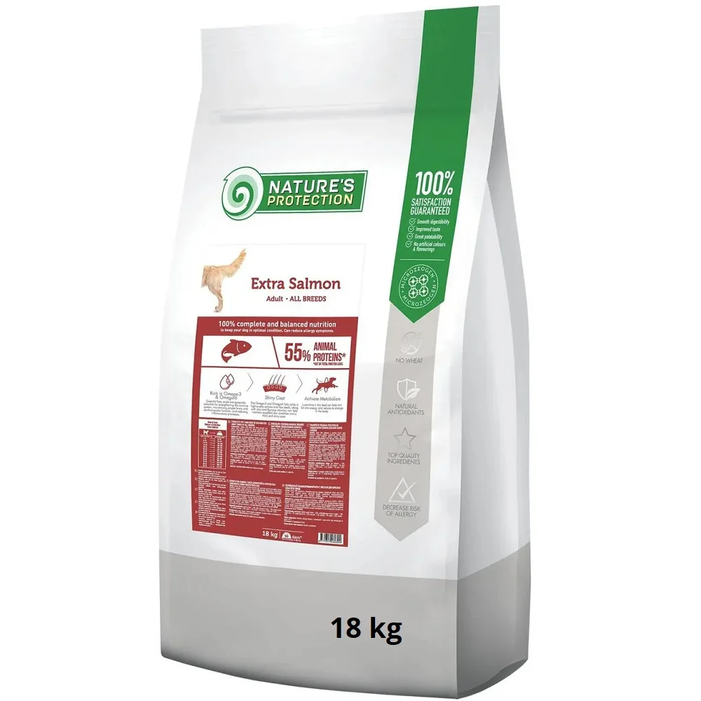 NATURES PROTECTION Extra Salmon Adult All Breeds 18 kg