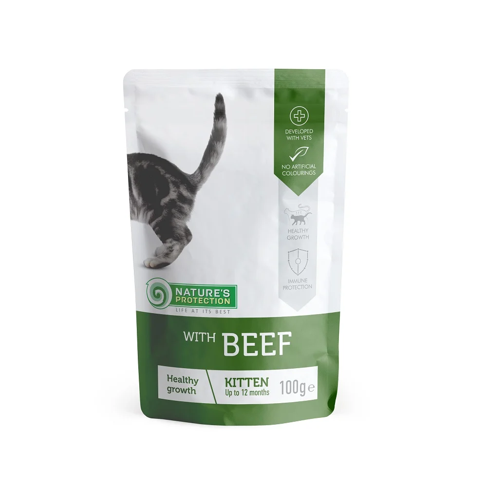 Natures Protection Kitten with Beef 100 g