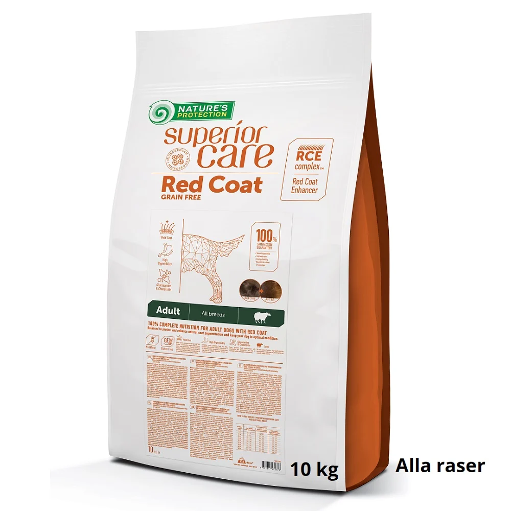 NATURES PROTECTION Superior Care Red Coat Grain Free Lamb Adult All Breeds 10 kg - Image 2