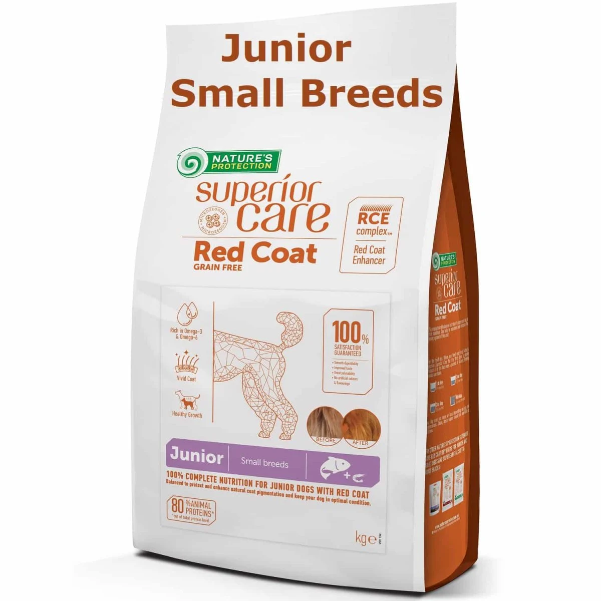 NATURES PROTECTION Superior Care Red Coat Junior Small Breeds Salmon and Krill Grain Free - Image 2