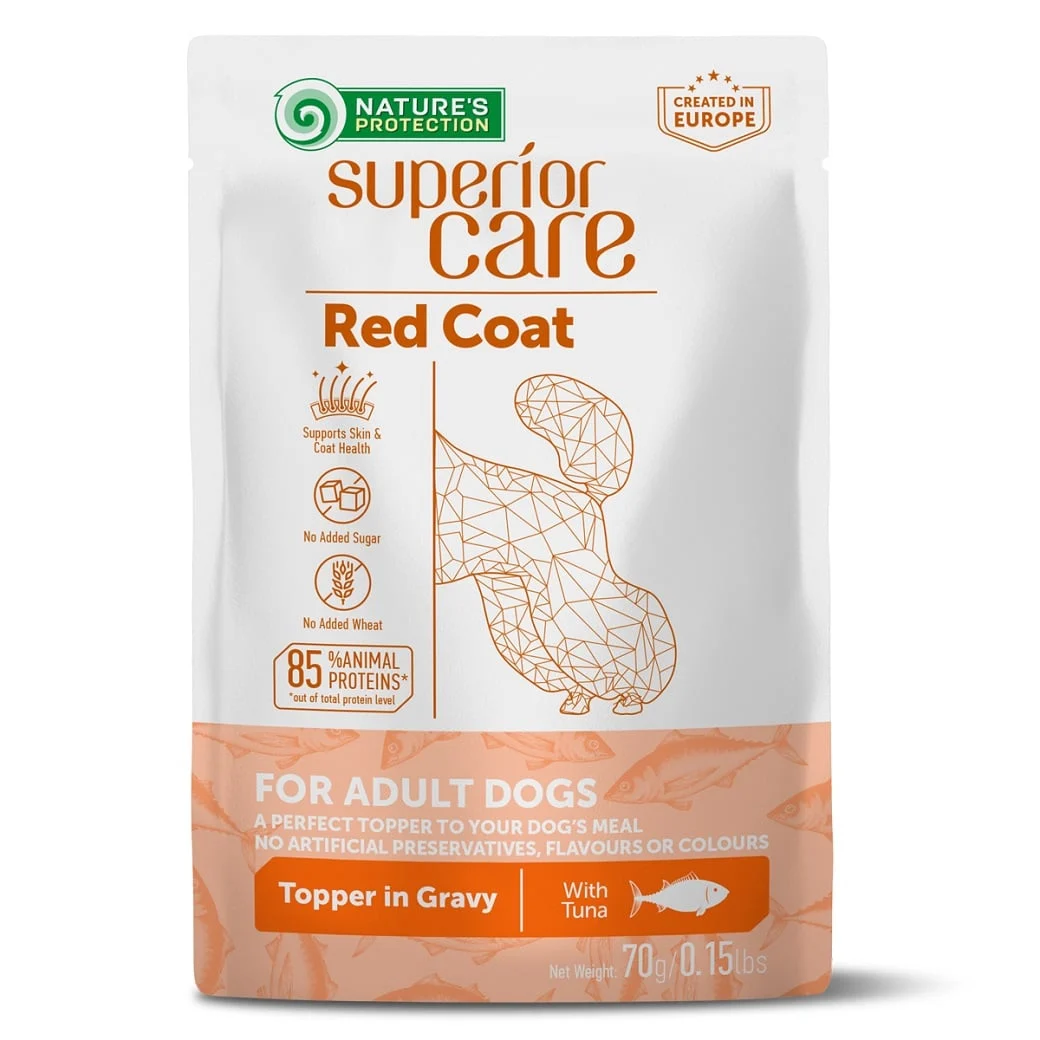 Natures Protection Superior Care Red Coat Topper in Gravy Tuna 70 g