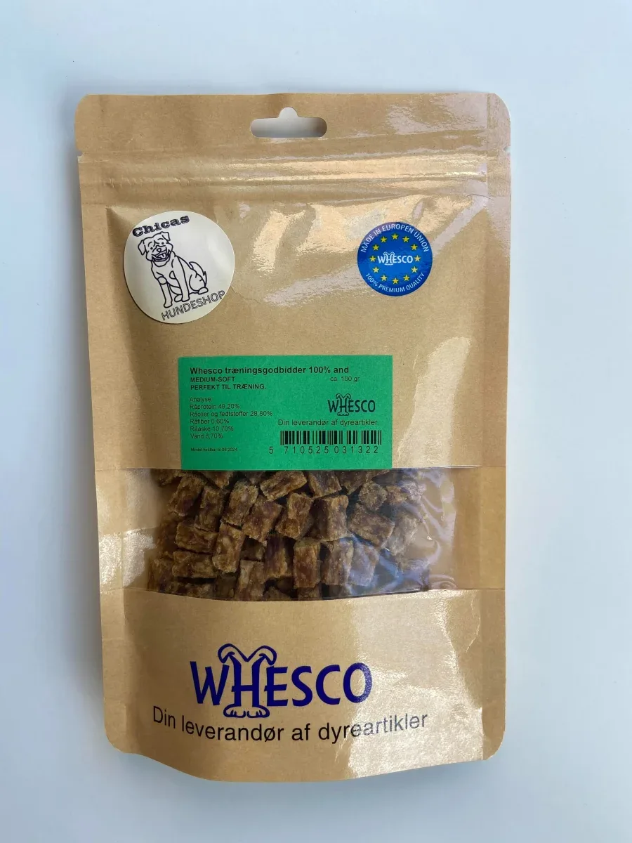 Naturlige træningsgodbidder – and (100 gram)