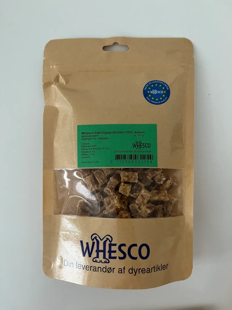 Naturlige træningsgodbidder kalkun (100 gram)