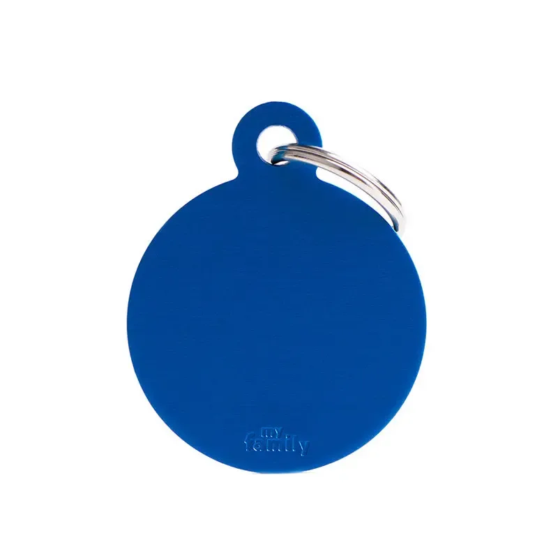 Navnetegn cirkel big 3,93x3,17 cm blå
