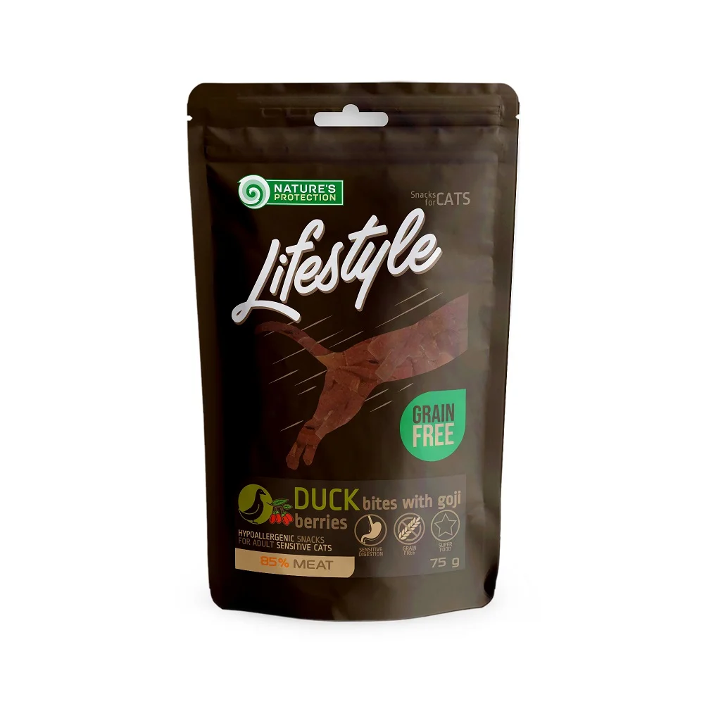 NP Lifestyle Cat Snack Duck and Goji Berries 75 g