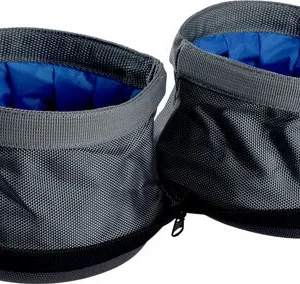 Nylon skåle TwinPeak foldbart 2 x 1100 ml blå/grå