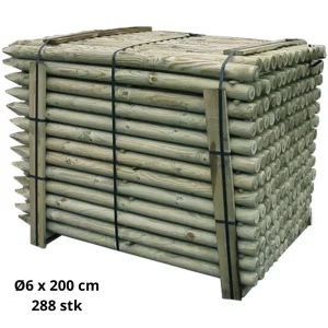 Ø6 x 200 cm hegnspæl HEL PALLE