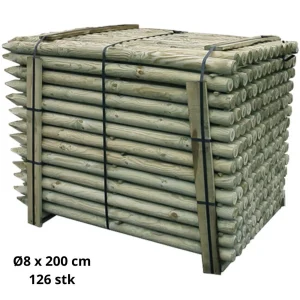 Ø8 x 200 cm hegnspæl HEL PALLE
