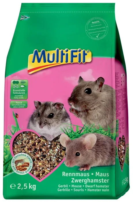 Ørkenrotte, mus & dværghamster 2,5 kg