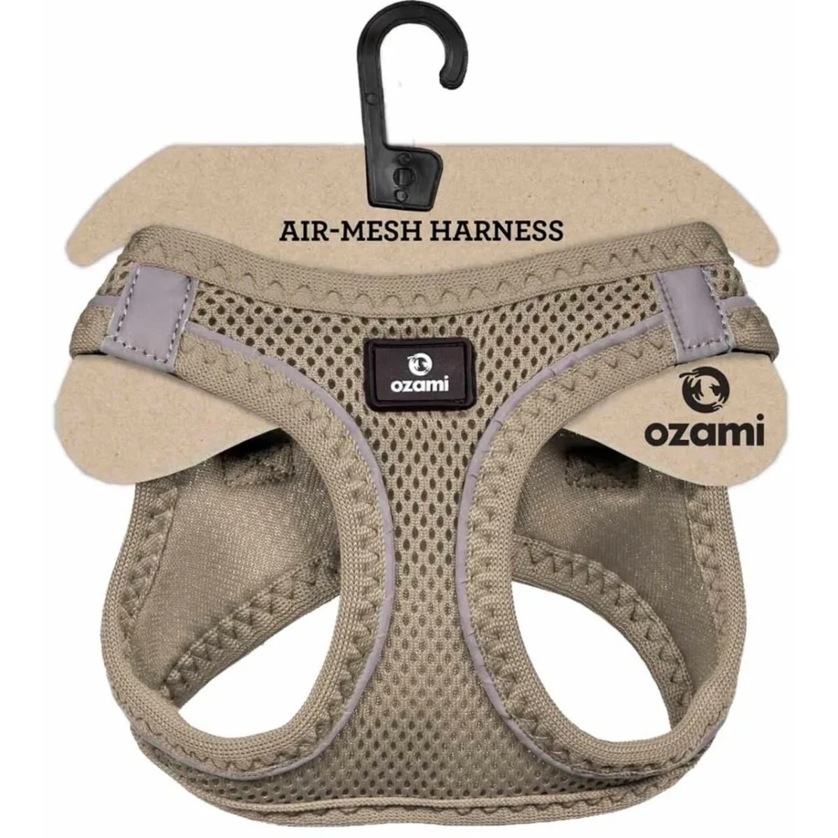 Ozami Air-Mesh Harness Beige– Let og åndbar hundesele XXXS–XL - Image 2