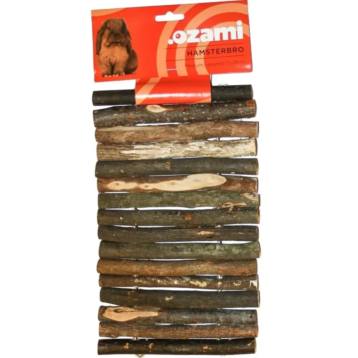 Ozami Hamsterbro M naturtræ 17×28 cm – Fleksibel træbro til smådyr