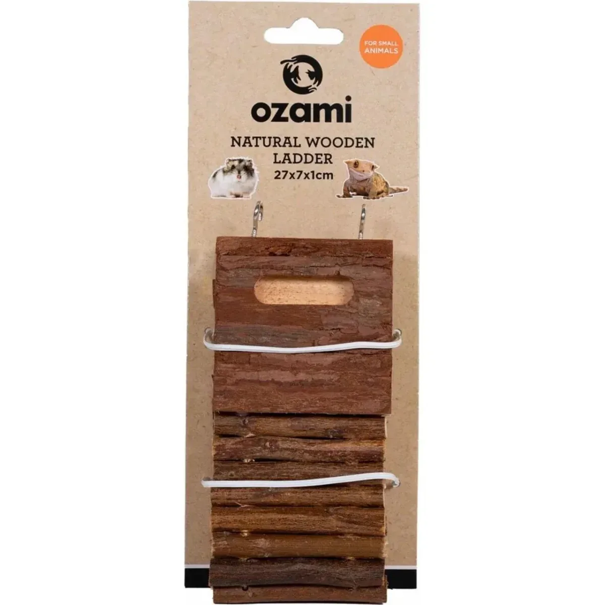 Ozami Naturlig Træstige 55×7 cm – Fleksibel stige til smådyr