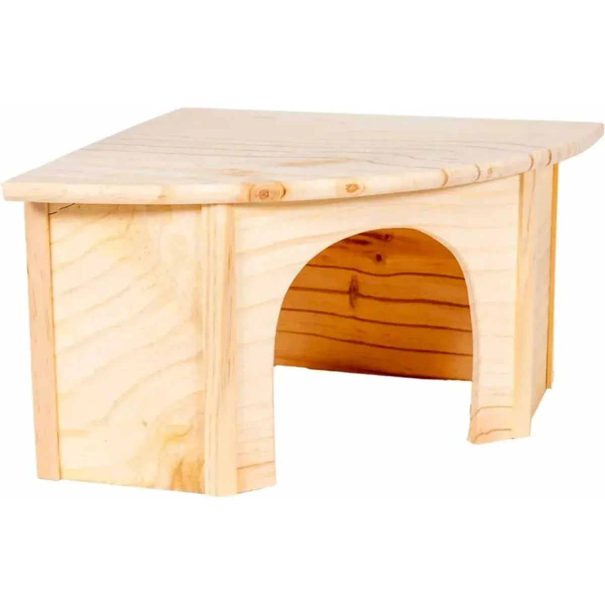 Ozami Træhjørnehus 30x30x18 cm – Naturligt hus til smådyr