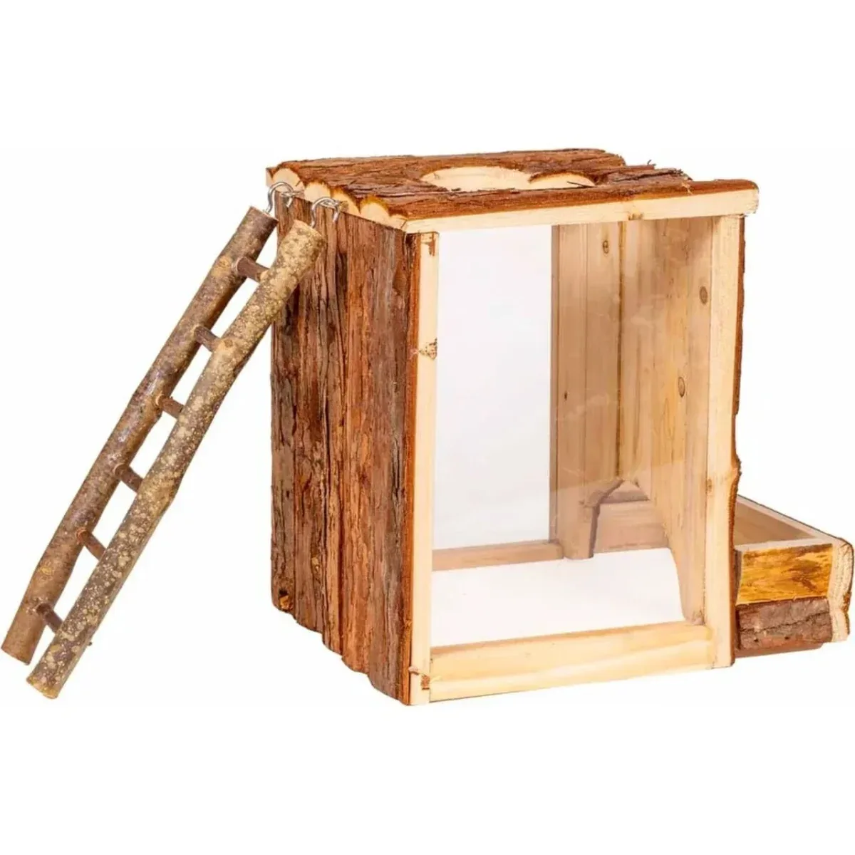 Ozami Træhulekasse 25x20x24 cm – Naturlig gravkasse til smådyr