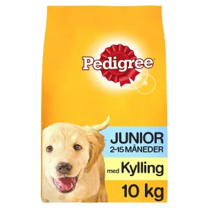 Pedigree Junior med fjerkræ og grøntsager hundefoder